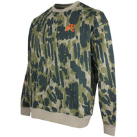 Malbon Golf Jumper - Range Tour Divot Camo Sweatshirt - Bark Camo SS26