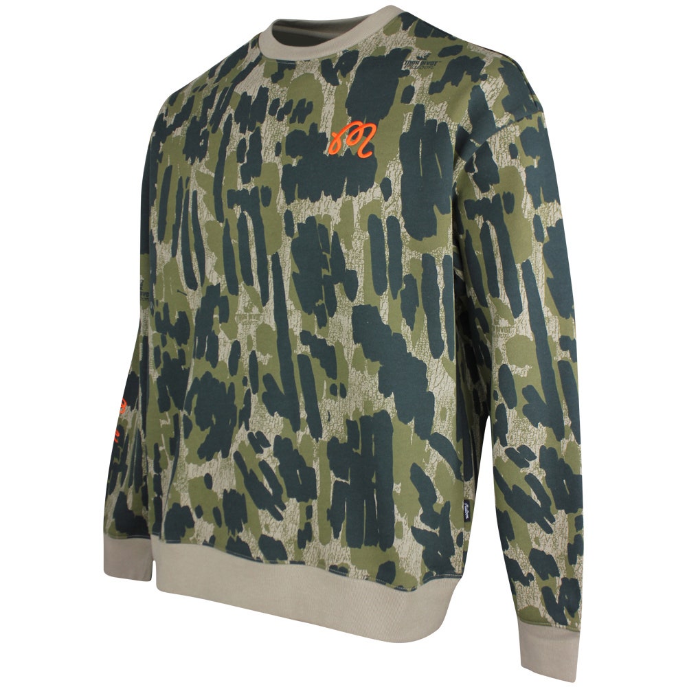 Malbon Golf Jumper - Range Tour Divot Camo Sweatshirt - Bark Camo SS26