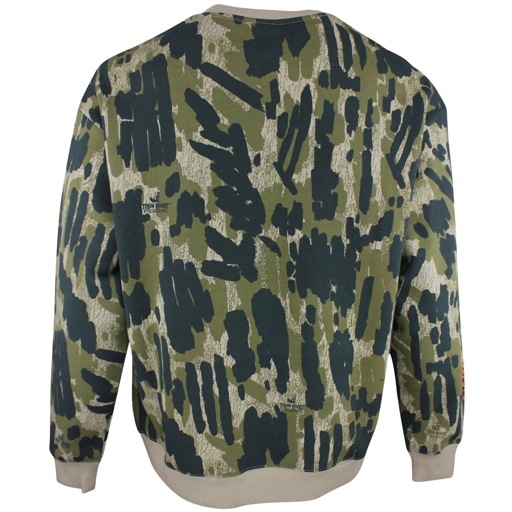Malbon Golf Jumper - Range Tour Divot Camo Sweatshirt - Bark Camo SS26