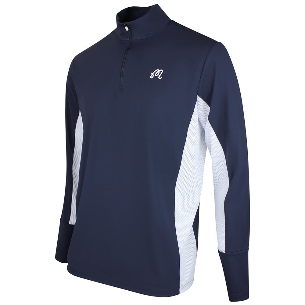 Malbon Golf Jumper - Santiago Mid Layer - Midnight - White SS26