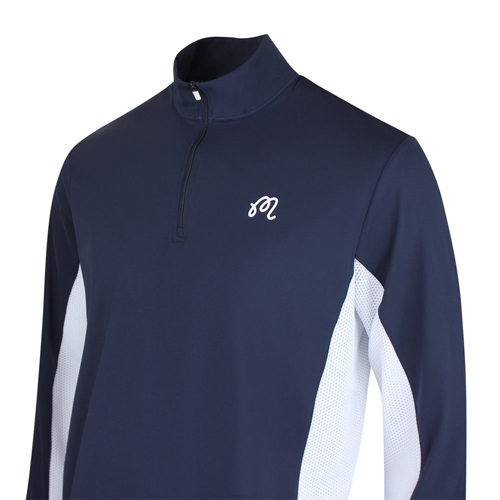 Malbon Golf Jumper - Santiago Mid Layer - Midnight - White SS26