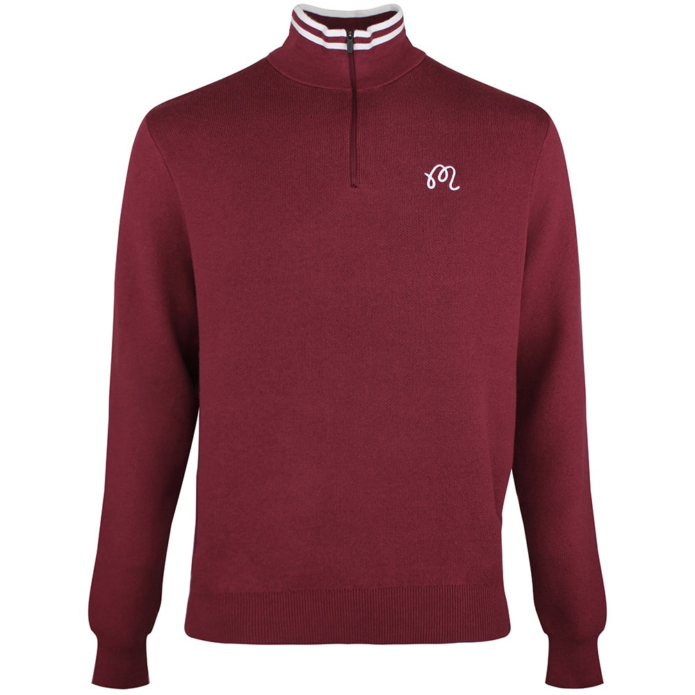 Malbon Golf Jumper - Sorrel Sweater - Oxblood FA26