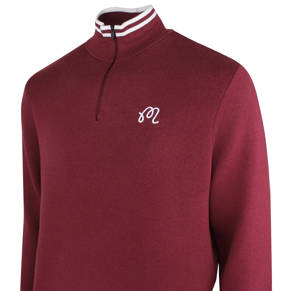 Malbon Golf Jumper - Sorrel Sweater - Oxblood FA26