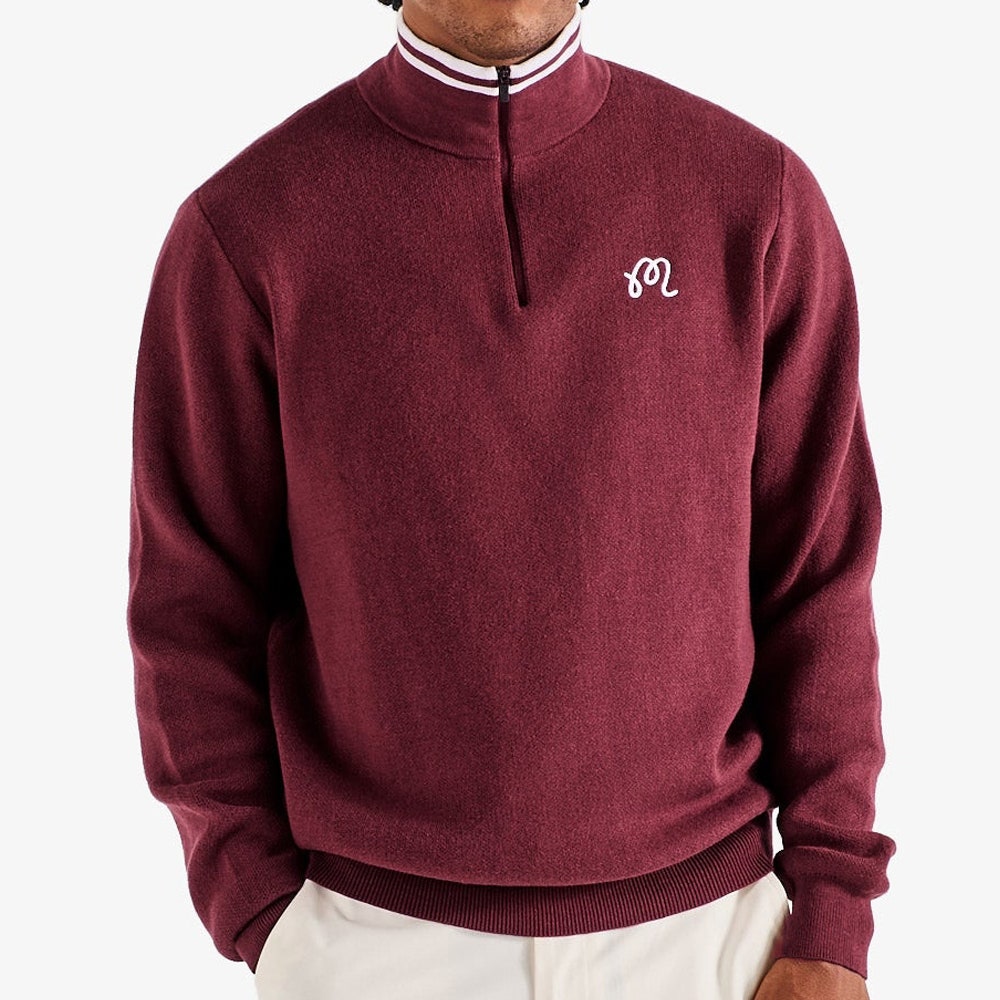 Malbon Golf Jumper - Sorrel Sweater - Oxblood FA26