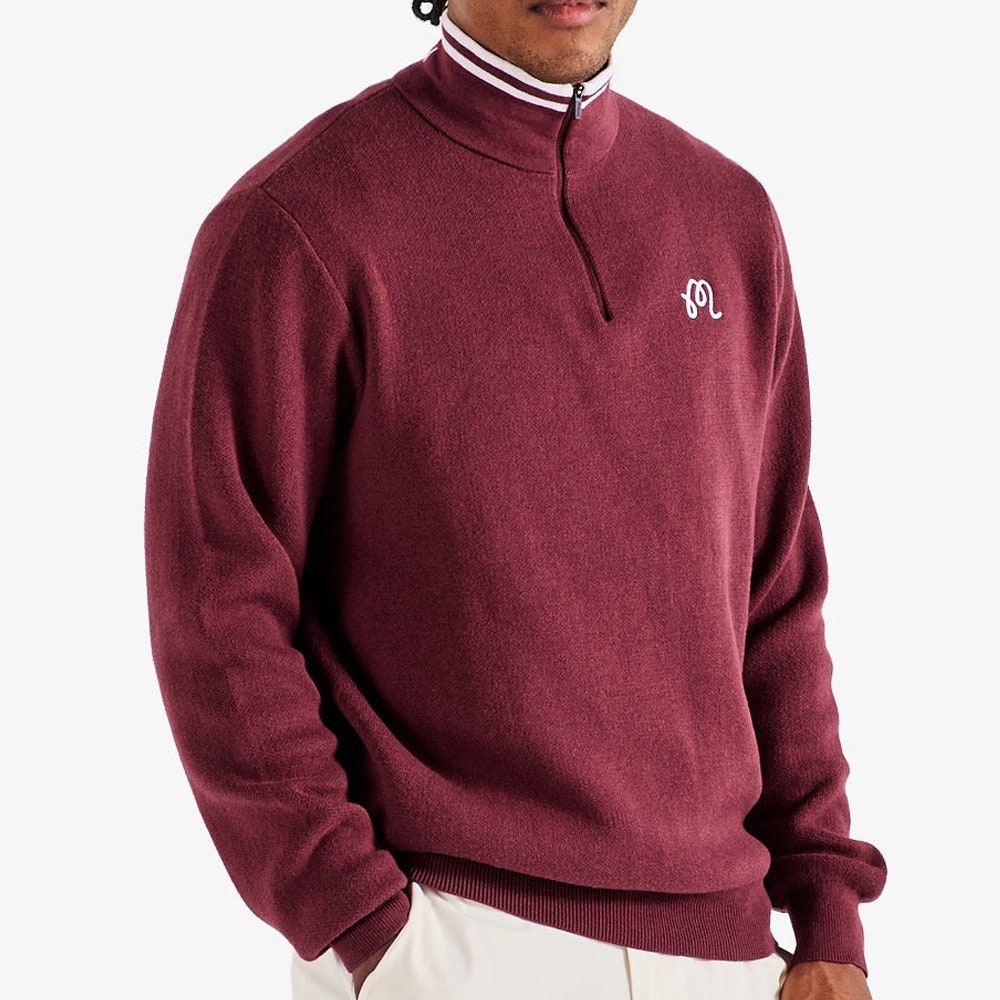Malbon Golf Jumper - Sorrel Sweater - Oxblood FA26