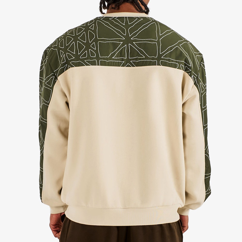 Malbon Golf Jumper - Tierra Crew Neck - Cream - Olivine SS26