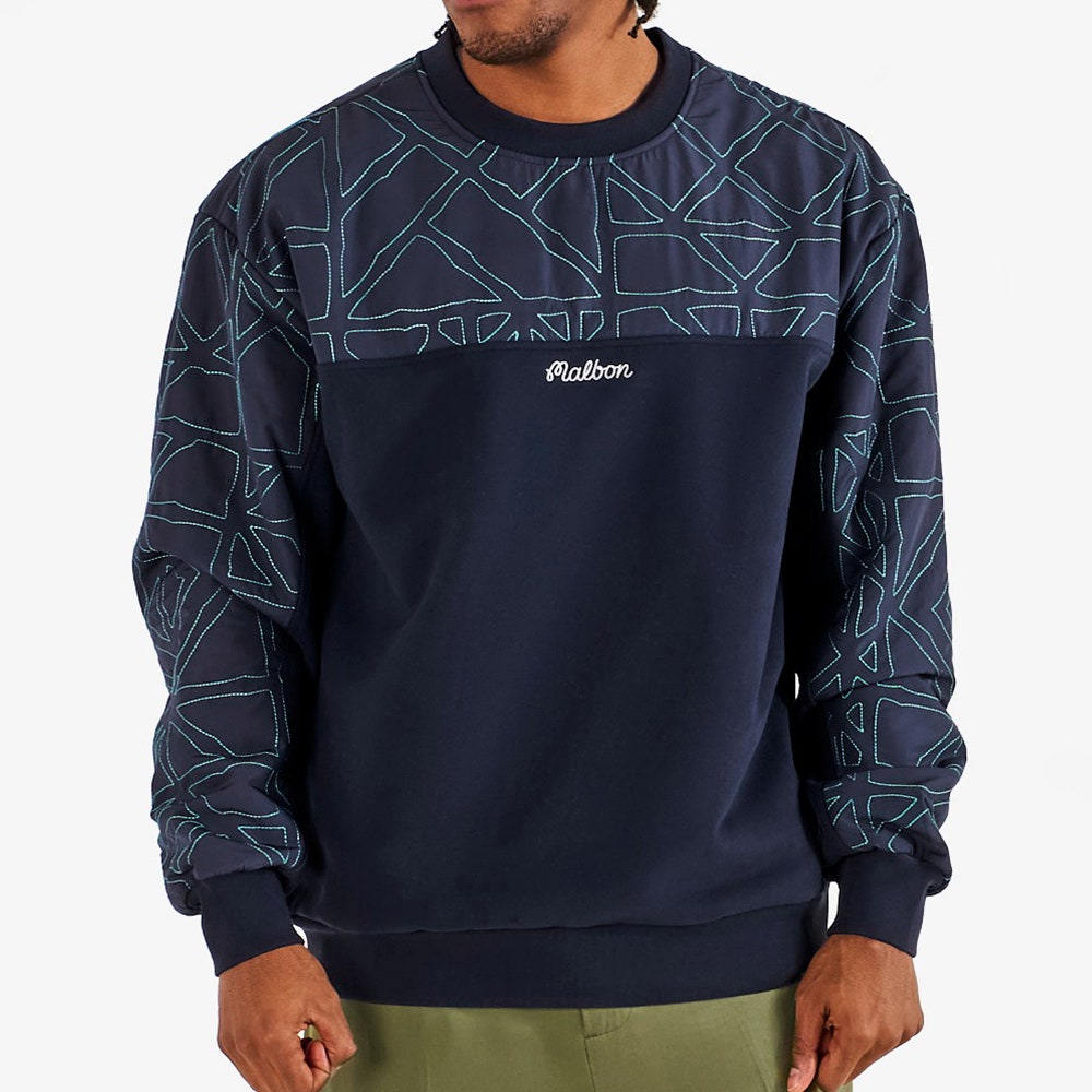 Malbon Golf Jumper - Tierra Crew Neck - Midnight SS26