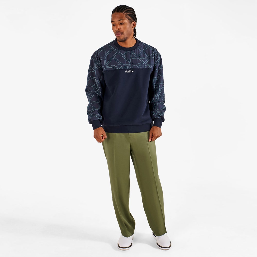 Malbon Golf Jumper - Tierra Crew Neck - Midnight SS26