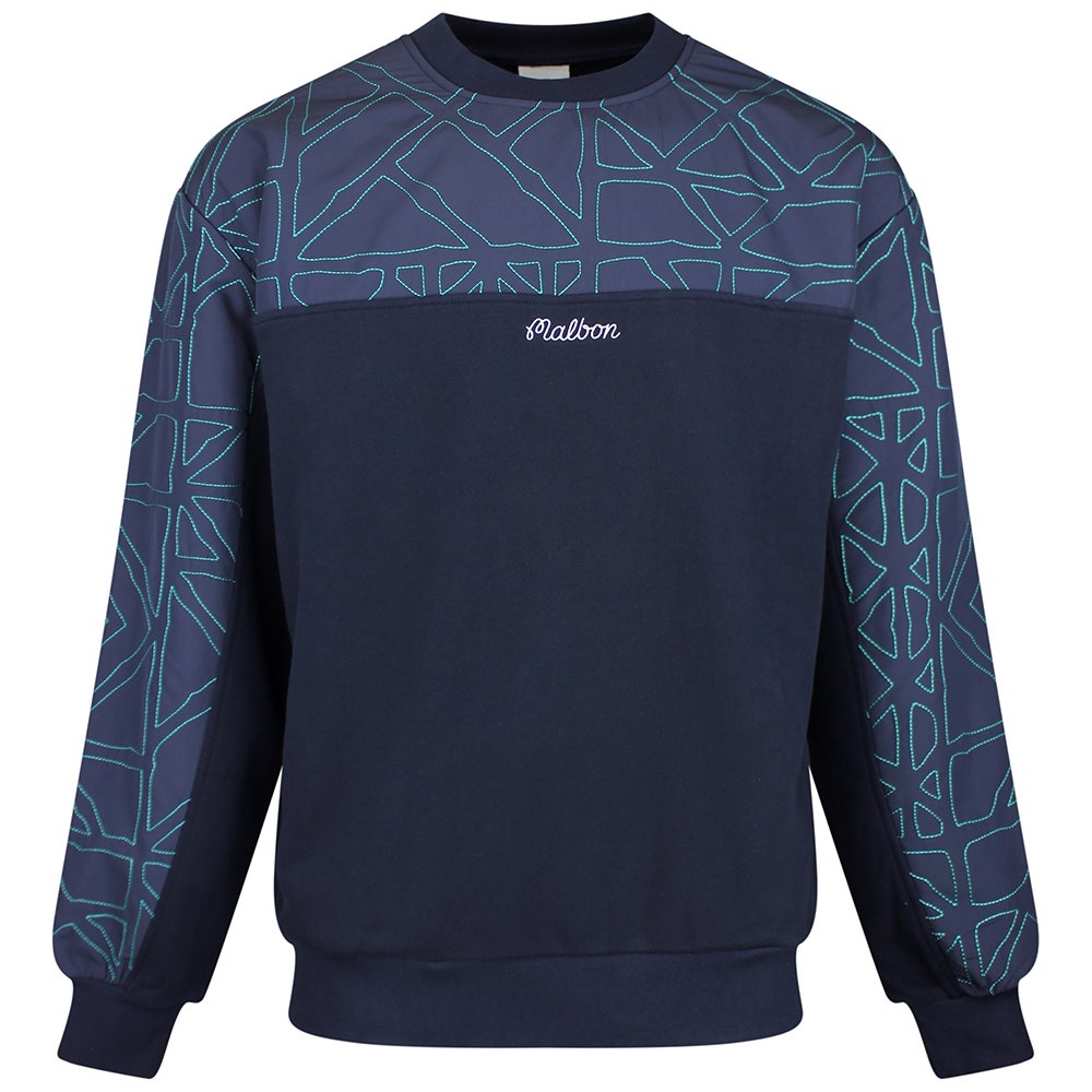 Malbon Golf Jumper - Tierra Crew Neck - Midnight SS26