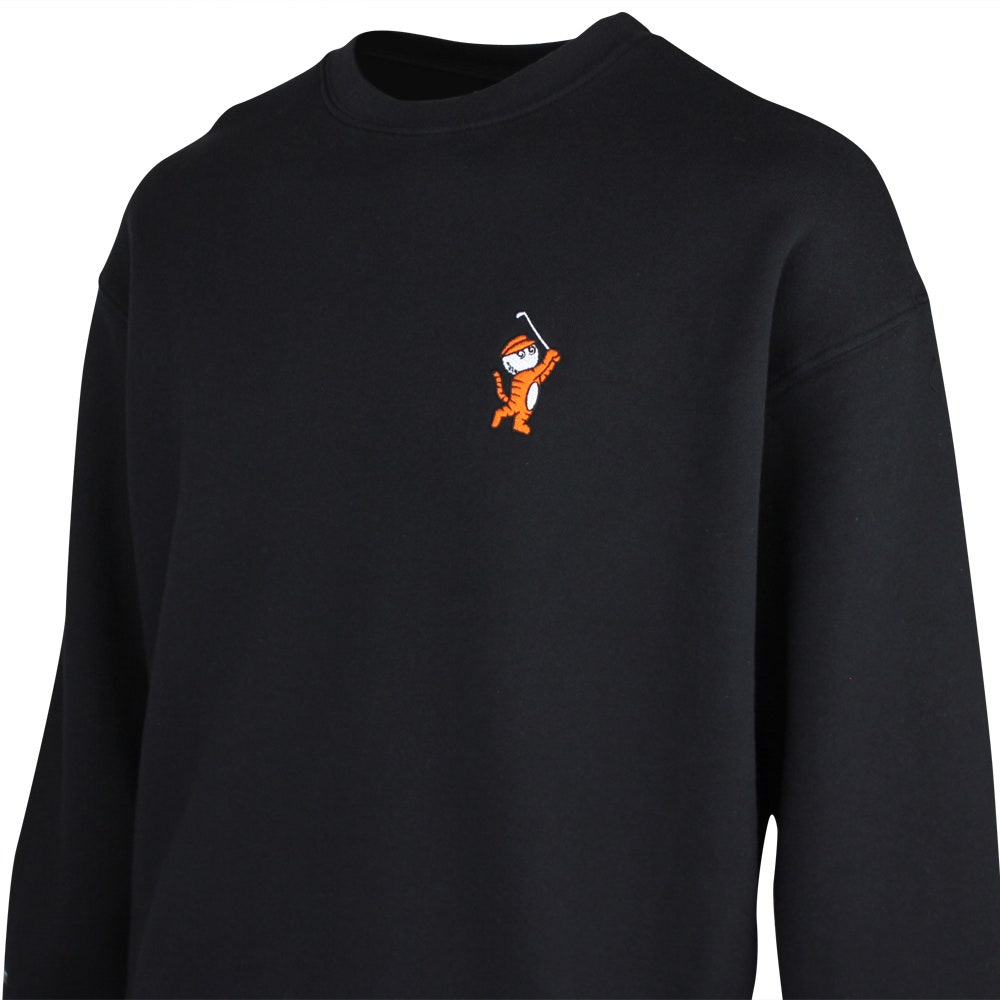 Malbon Golf Jumper - Tiger Buckets Range Sweatshirt - Black SS26