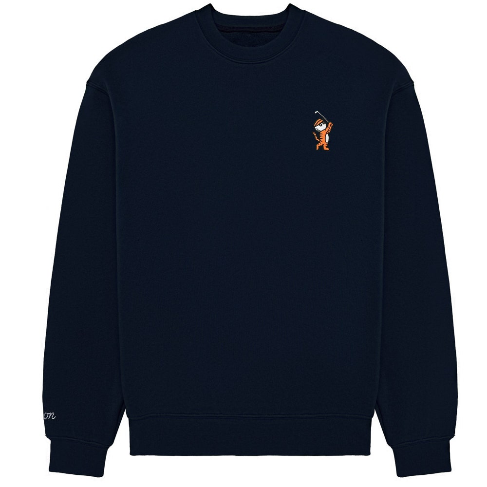 Malbon Golf Jumper - Tiger Buckets Range Sweatshirt - Navy SS26