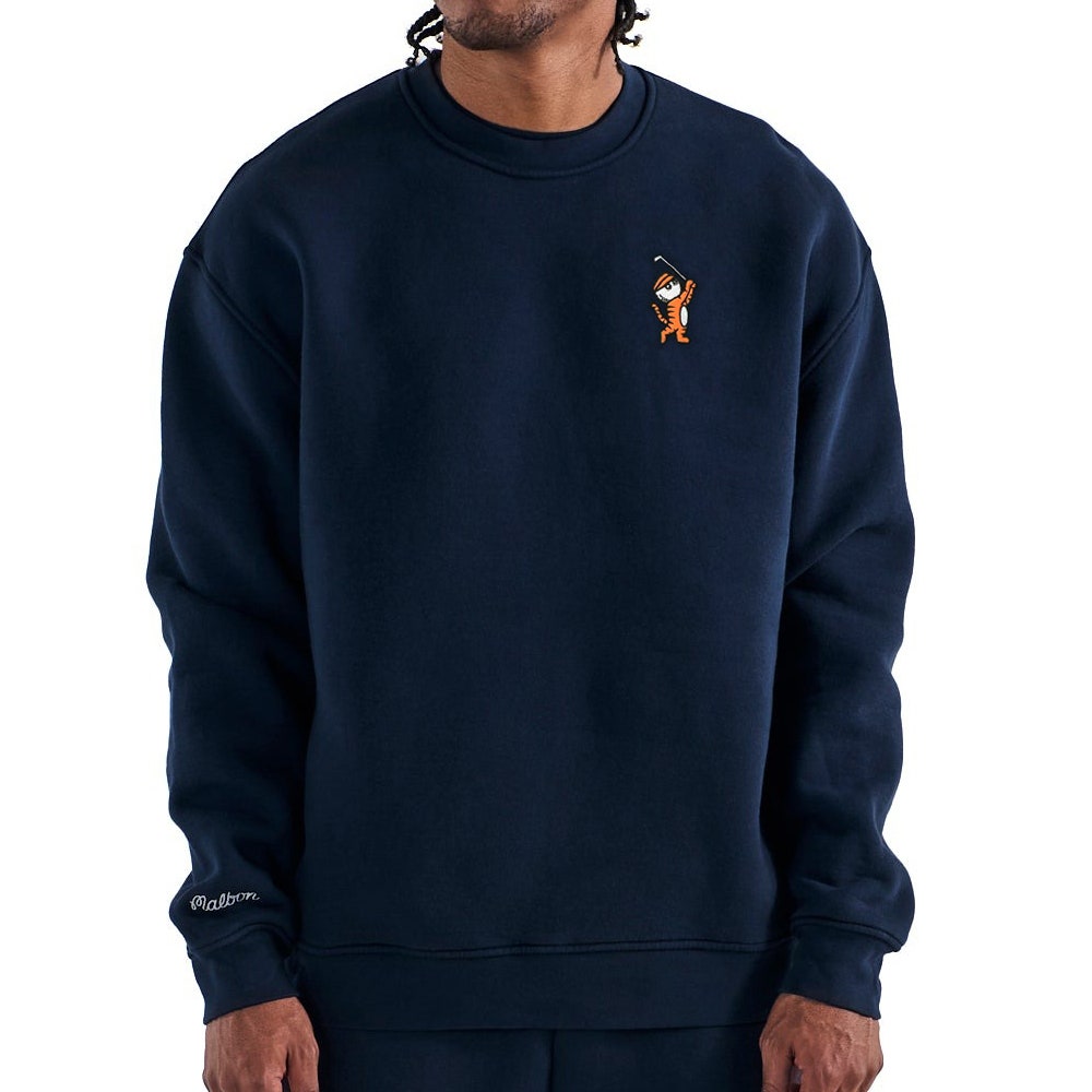 Malbon Golf Jumper - Tiger Buckets Range Sweatshirt - Navy SS26