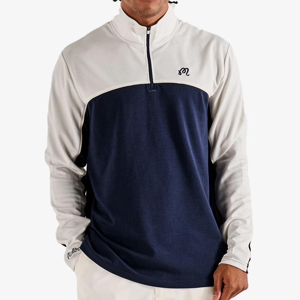 Malbon Golf Pullover - Aurora QZ - Navy FA26