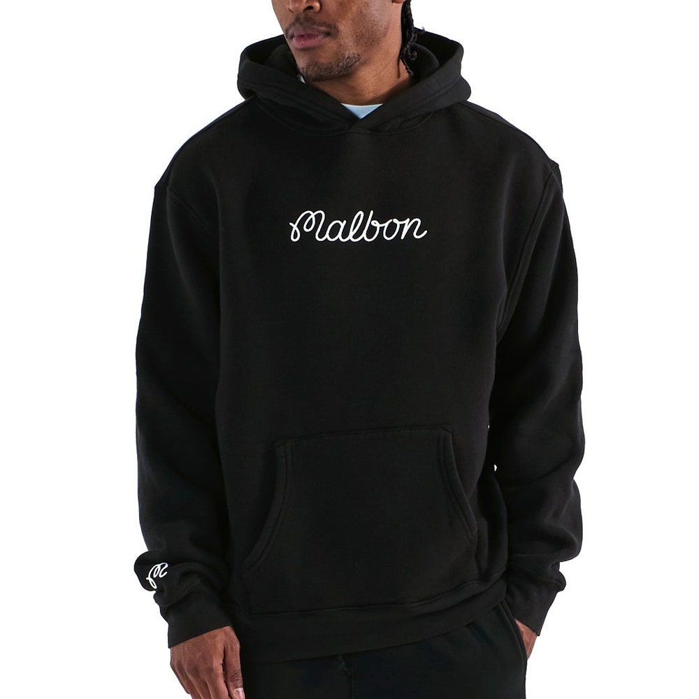 Malbon Golf Pullover - Fesque Hoodie - Black FA25
