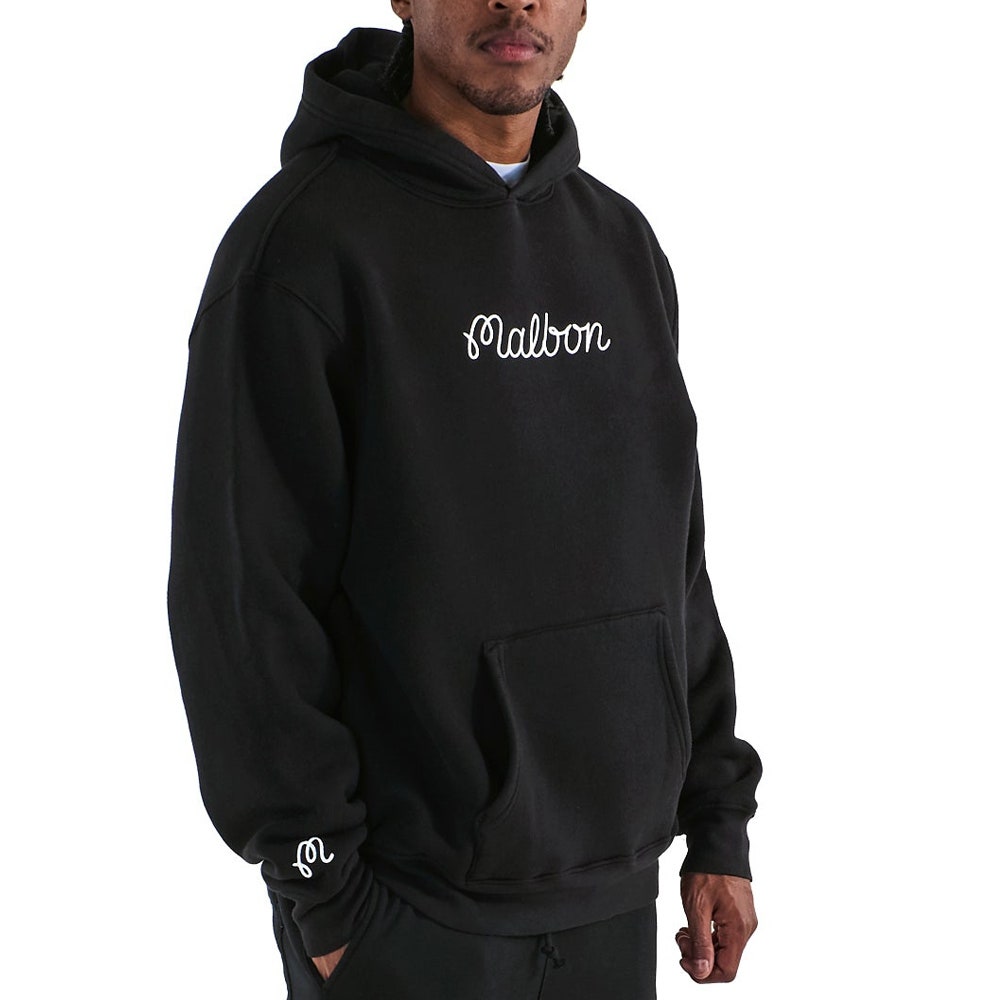 Malbon Golf Pullover - Fesque Hoodie - Black FA25