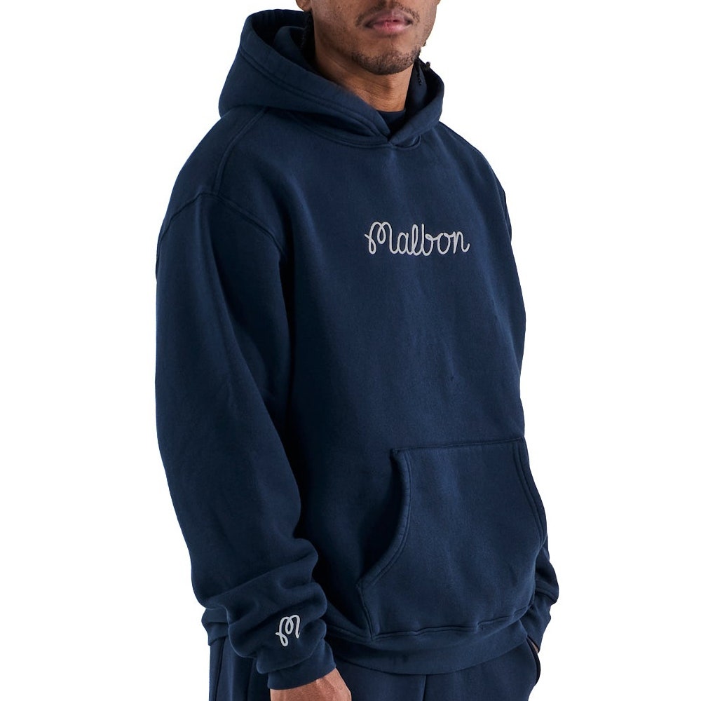 Malbon Golf Pullover - Fesque Hoodie - Navy FA25