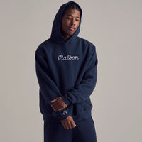 Malbon Golf Pullover - Fesque Hoodie - Navy FA25