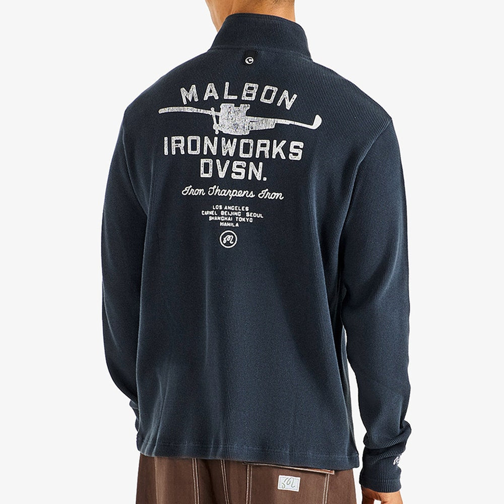 Malbon Golf Pullover - Flyer Ironworks QZ - Blueberry FA26