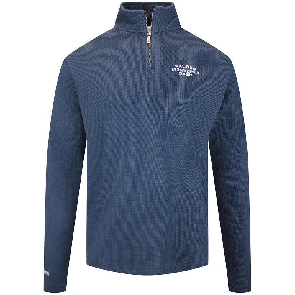 Malbon Golf Pullover - Flyer Ironworks QZ - Blueberry FA26