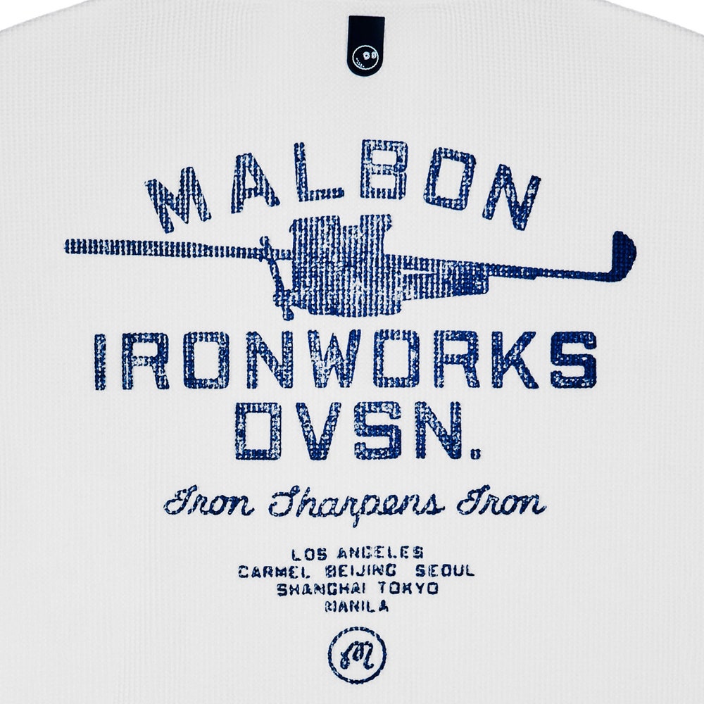 Malbon Golf Pullover - Flyer Ironworks QZ - White FA26