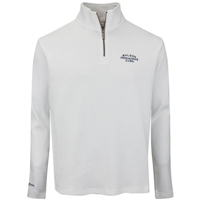 Malbon Golf Pullover - Flyer Ironworks QZ - White FA26