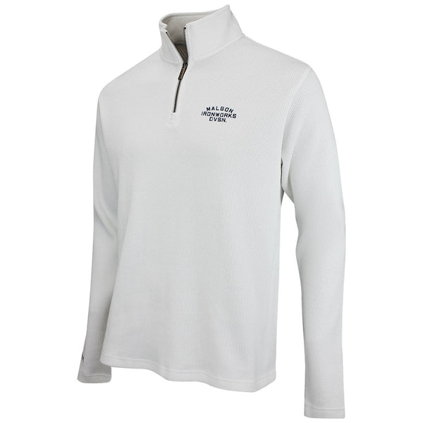 Malbon Golf Pullover - Flyer Ironworks QZ - White FA26