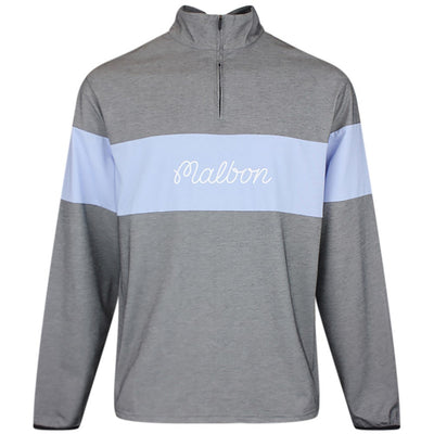 Malbon Golf Pullover - Horizon QZ - Black Chambray FA26