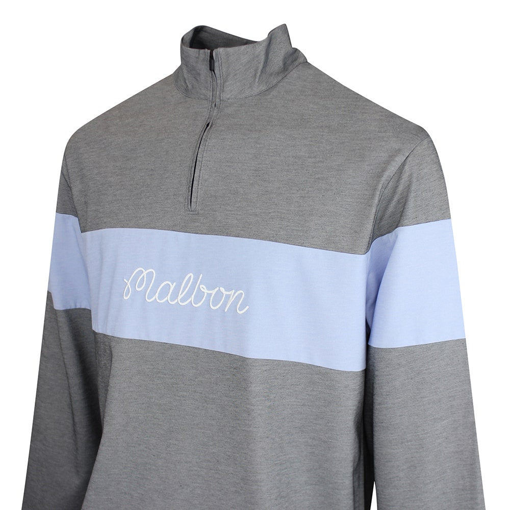 Malbon Golf Pullover - Horizon QZ - Black Chambray FA26