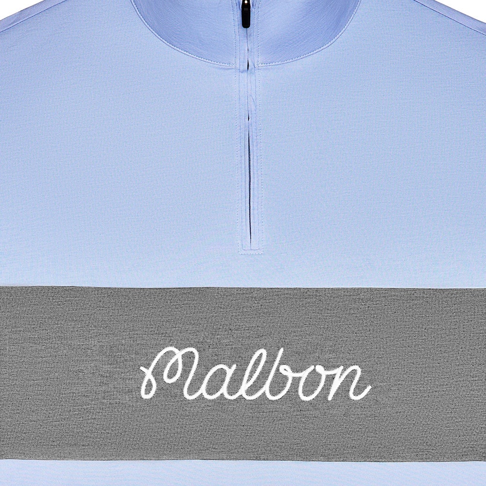 Malbon Golf Pullover - Horizon QZ - Blue Chambray FA26