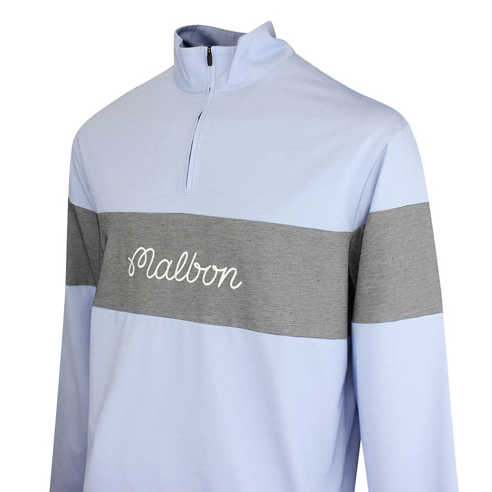 Malbon Golf Pullover - Horizon QZ - Blue Chambray FA26