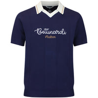Malbon Golf Shirt - Bettinardi Knit Polo - Maritime Blue SU26