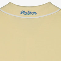 Malbon Golf Shirt - Blue Jay Knit Polo - Soft Yellow SS26