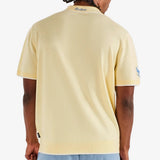 Malbon Golf Shirt - Blue Jay Knit Polo - Soft Yellow SS26