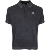 Malbon Golf Shirt - Brickwork Knit Polo - Black FA26
