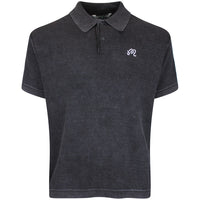 Malbon Golf Shirt - Brickwork Knit Polo - Black FA26