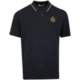 Malbon Golf Shirt - Crest Knit Polo - Black FA25