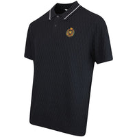 Malbon Golf Shirt - Crest Knit Polo - Black FA25