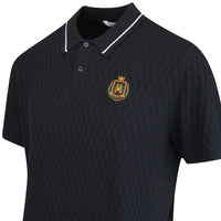 Malbon Golf Shirt - Crest Knit Polo - Black FA25