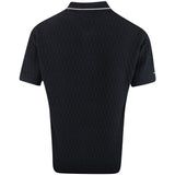 Malbon Golf Shirt - Crest Knit Polo - Black FA25