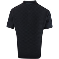 Malbon Golf Shirt - Crest Knit Polo - Black FA25