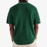 Malbon Golf Shirt - Crest Knit Polo - Myrtle FA25