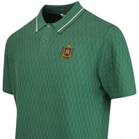 Malbon Golf Shirt - Crest Knit Polo - Myrtle FA25