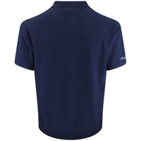 Malbon Golf Shirt - Crosscut Button Up Polo - Blueberry FA26