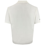 Malbon Golf Shirt - Crosscut Button Up Polo - Ivory FA26