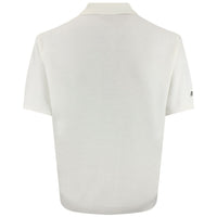 Malbon Golf Shirt - Crosscut Button Up Polo - Ivory FA26