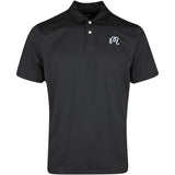 Malbon Golf Shirt - Evergreen M Icon Performance Pique - Black SS25