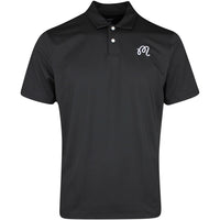 Malbon Golf Shirt - Evergreen M Icon Performance Pique - Black SS25