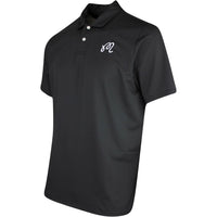 Malbon Golf Shirt - Evergreen M Icon Performance Pique - Black SS25