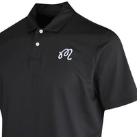 Malbon Golf Shirt - Evergreen M Icon Performance Pique - Black SS25