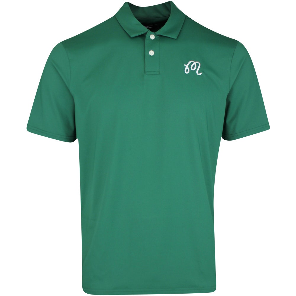 Malbon Golf Shirt - Evergreen M Icon Performance Pique - Green SS25